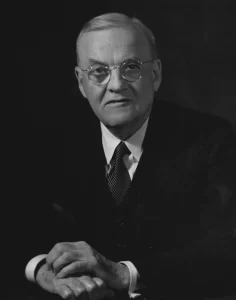 John Foster Dulles (1888 – 1959) was an American diplomat, lawyer, and Republican Party politician. He served as United States Secretary of State under President Dwight D. Eisenhower from 1953 to 1959 and was briefly a Republican U.S. Senator for New York in 1949