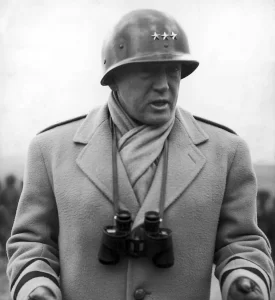 George S. Patton (1885-1945) general in the United States Army who commanded the Seventh United States Army in the Mediterranean Theater of World War II, and the Third United States Army in France and Germany after the Allied invasion of Normandy in June 1944.