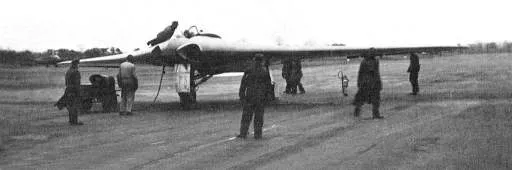 World War 2 German Flying wing Horten H.IX V1 before a test flight 2 February 1945