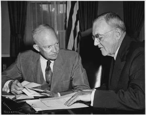 Dwight D. Eisenhower and John Foster Dulles Meeting, 08/14/1956