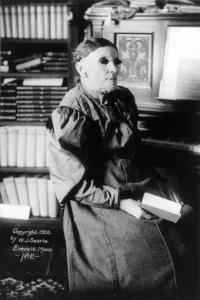 Frances Jane van Alstyne (1820 – 1915), more commonly known as Fanny J. Crosby an American mission worker, poet, lyricist, and composer. She was a prolific hymnist, writing more than 8,000 hymns and gospel songs