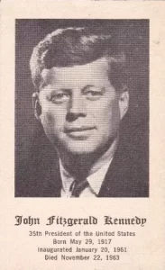 Funeral card of John Fitzgerald Kennedy (1963)