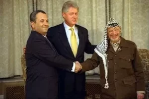 2000 Camp David Summit was a summit meeting at Camp David between United States president Bill Clinton, Israeli prime minister Ehud Barak and Palestinian Authority chairman Yasser Arafat.