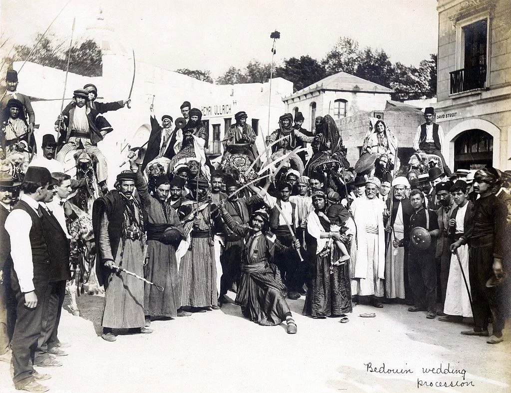 Bedouin Wedding Procession in the Jerusalem section of the Pike 1904