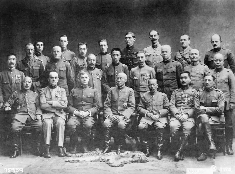 Siberia- Civil War and Western Intervention 1918-1920 Commanding Officers and Chiefs of Staff of the Allied Military Mission to Siberia, Vladivostock.