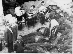 People massacred by Soviet NKVD on 8 July 1941 in Tartu prison, in Estonia. 192 people were killed