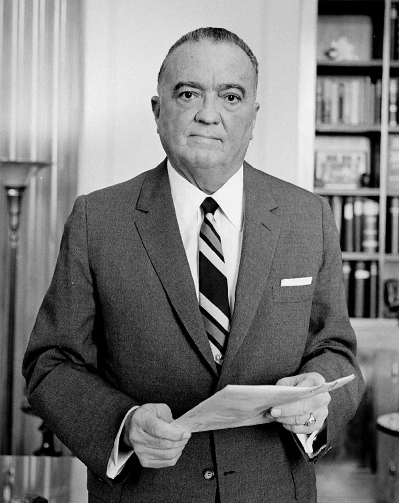 J. Edgar Hoover, head of the U.S. Federal Bureau of Investigation, 1961