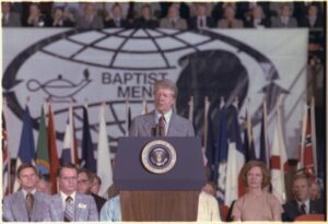 Jimmy Carter addresses the South Baptist Convention in Atlanta, GA