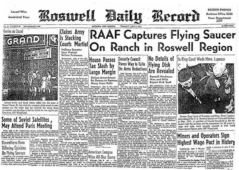 Roswell Daily Record July 8,1947