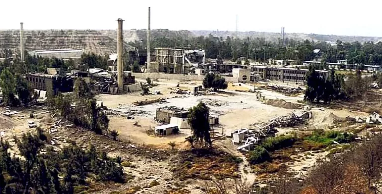 Osirak reactor site in the aftermath of the Israeli attack.