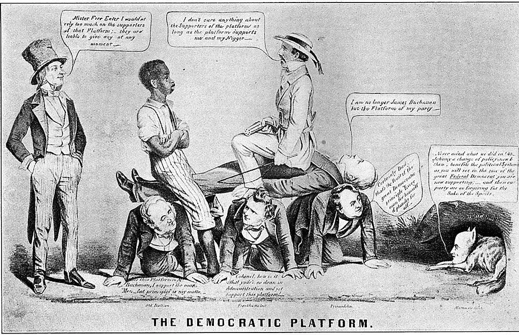 Political cartoon of the 1856 United States presidential election