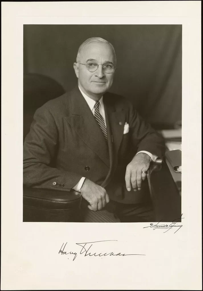 Harry S. Truman by Harris & Ewing Studio, c. 1945