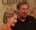 Hillary Clinton and Rick Warren