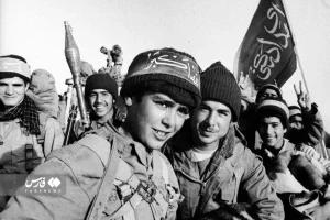 Teenage soldiers (Basij volunteers) during the Iran-Iraq War