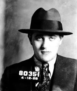 Mugshot of Jewish-American mobster Benjamin "Bugsy" Siegel in the 1920s