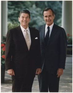 President Reagan and Vice-President Bush 16 July 1981