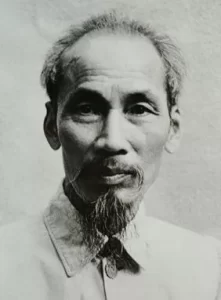 Hồ Chí Minh also known as Nguyễn Ái Quốc circa 1946