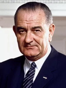 President Lyndon B. Johnson in the Oval Office