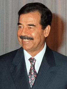 Iraqi President Saddam Hussein is about to deliver a speech on ocasion of 10th anniversary of the end of Iran-Iraq War.