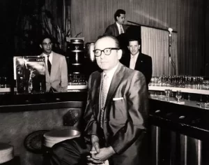 Santo Trafficante at San Souci’s bar. Havana, Cuba.