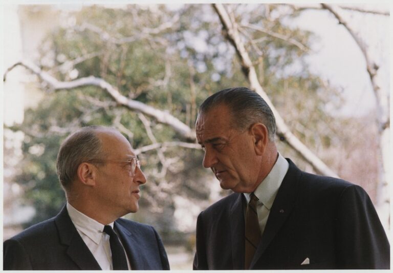 Walt Rostow and President Lyndon B. Johnson