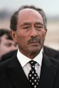 President Anwar Sadat of Egypt upon his arrival in the United States for a visit