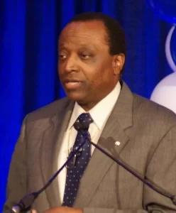 Alan Keyes at a campaign rally.