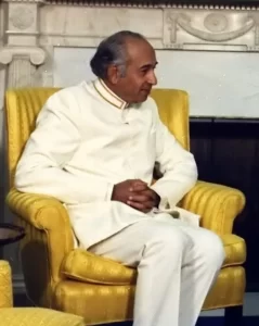 Pakistan's President Zulfikar Ali Bhutto during a visit to the White House in 1973