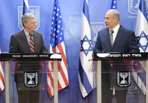 John Bolton U.S. National Security Advisor meeting with Prime Minister Benjamin Netanyahu