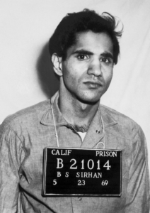 Mugshot taken of Sirhan Sirhan following his arrest.