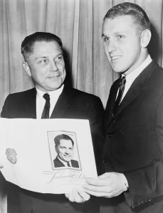 James P. Hoffa with his father James R. Hoffa