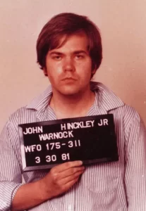 Mugshot taken by the FBI of John Hinckley shortly after he attempted to assassinate President Reagan