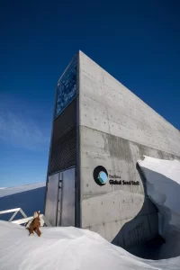 Entrance to the Global Seed Vault on Svalbard