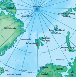 Svalbard Seed Vault Map