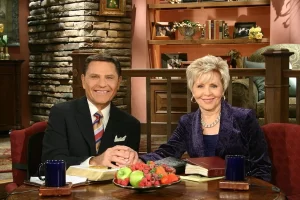 Kenneth and Gloria Copeland hosting the Believer's Voice of Victory in 2011