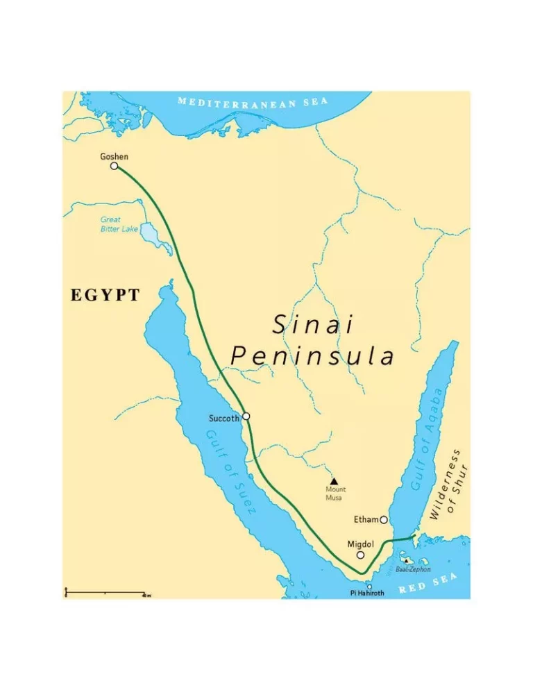 Sinia Penisula Exodus route