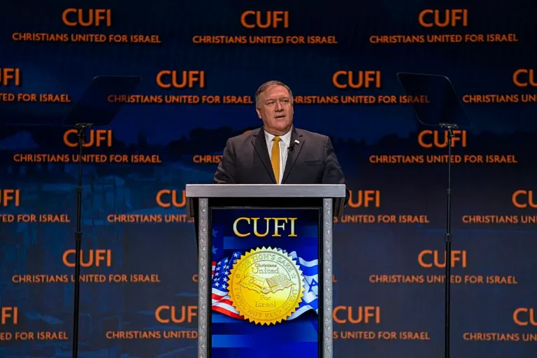 U.S. Secretary of State Michael R. Pompeo gives remarks at Christians United for Israel Summit (CUFI) at the Washington Convention Center in Washington, D.C. on July 8, 2019