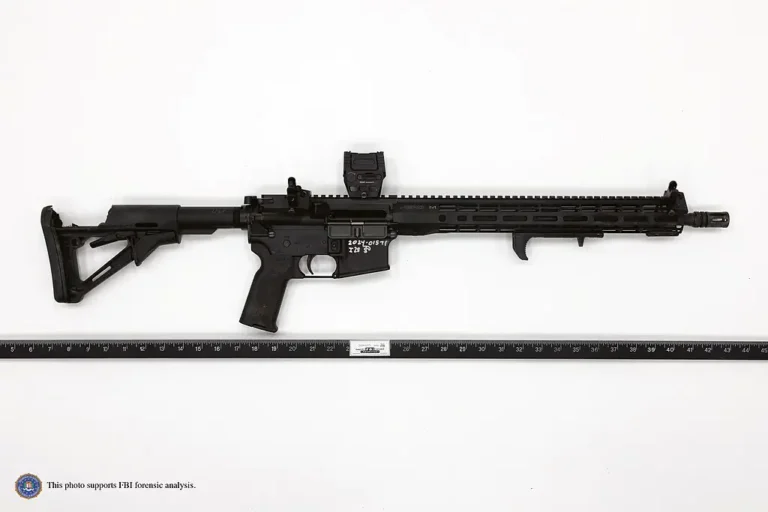 The rifle used by Thomas Matthew Crooks in the Trump assassination attempt on July 13, 2024.