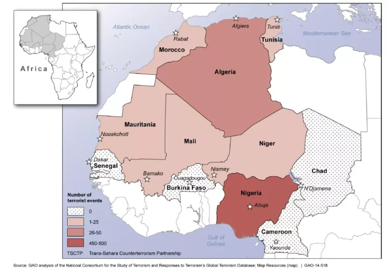 Map of Northwest Africa