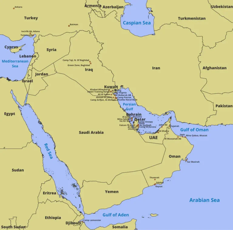 US bases in the Middle East