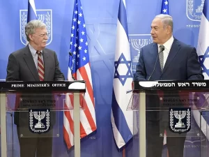 John Bolton U.S. National Security Advisor meeting with Prime Minister Benjamin Netanyahu