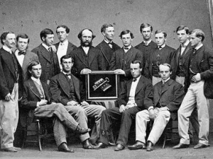 1866 delegation of Scroll and Key senior society, Yale College, New Haven, Connecticut